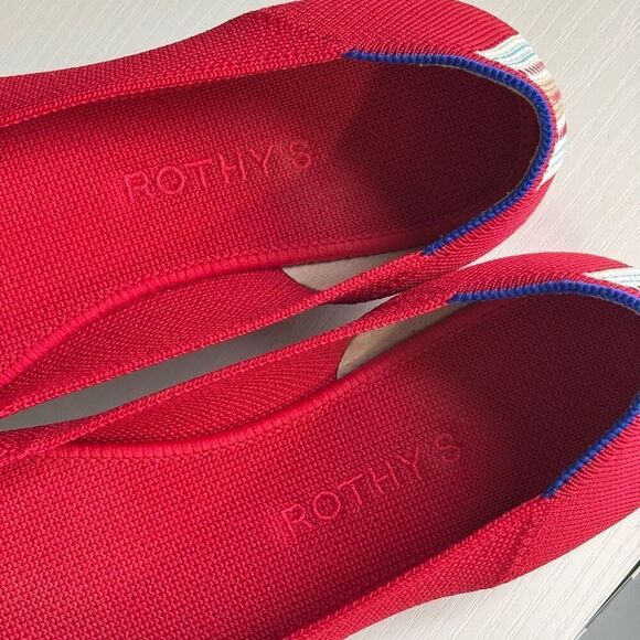 Rothy’s the square toe flats cardinal red 7.5 - Picture 7 of 12